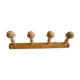 4-patère wall coat door, made of bamboo-turned wood