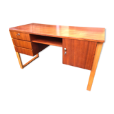Bureau scandinave en teck et hêtre vernis années 60