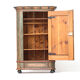 Rustic Weathered Farmhouse Folk Art Painted Bridal Cabinet from 1798