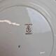 2 round plates Terre de Fer Clairefontaine Rouen sepia 19th century