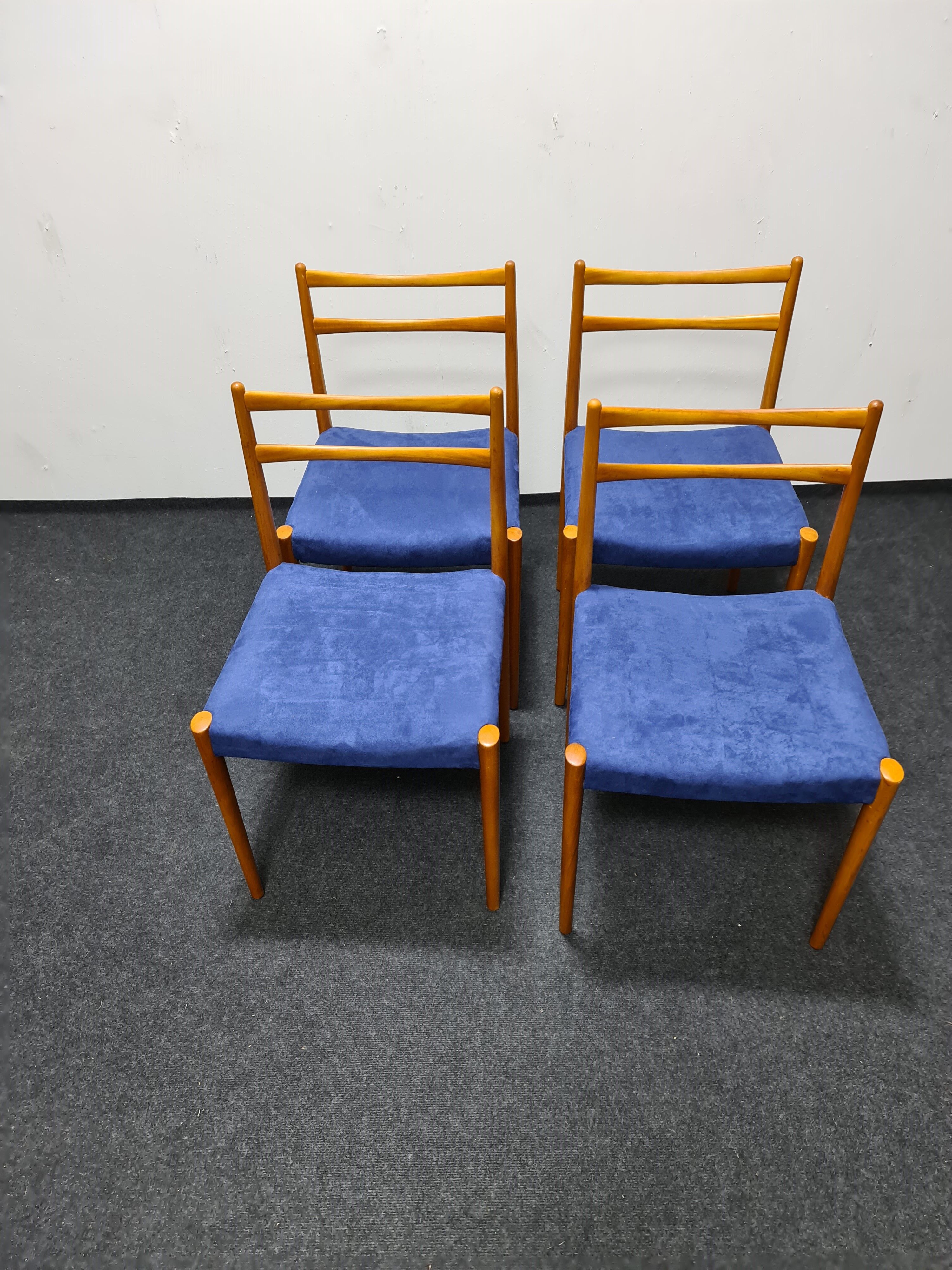 A set of four vintage dining chairs by Lubke Germany