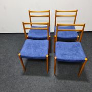 A set of four vintage dining chairs by Lubke Germany