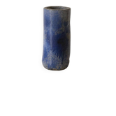 Vase en céramique bleue en argile naturelle scandinave moderne vintage, années 1960