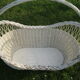Panier berceau blanc en osier