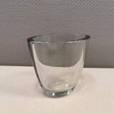 Large and heavy glass vase from Swedish Orrefors Glassworks.