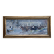 Painting Russian school Oil on canvas / cardboard signed framed dimensions: height -33cm - width -69cm