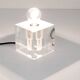 Cubic table or postmodern accent lamp in lucite, Italy, 1970s