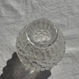 Small glass ball vase with diamond points H15
