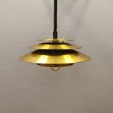Danish hanging lamp in solid brass from the 1970s.
