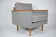 Mid-century original armchair Cube, 1970s,  restored, pied de poule