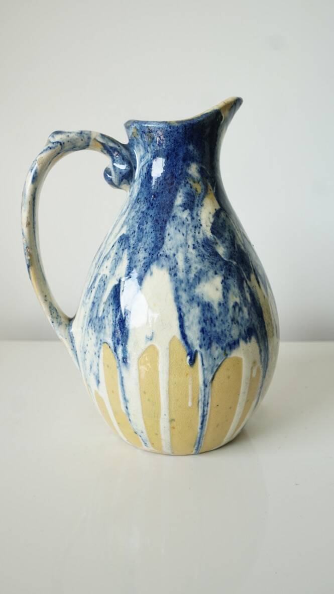 Pitcher, carafe in glazed ceramic