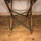 Tabouret pliant lattes de bois et fer