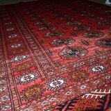 Vintage Pakistani carpet Tekke handmade 127cm x 180cm 1960s, 1C598