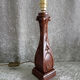 Wooden foot lamp with conical shade