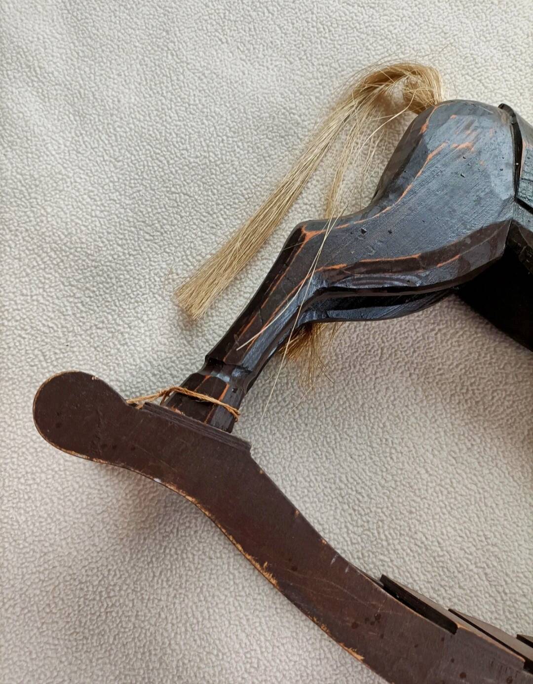 Retro wooden rocking horse