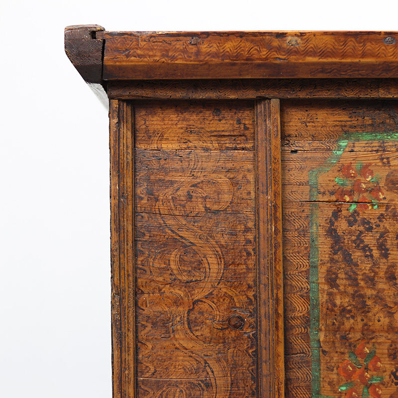 Antique Folk Art Painted bridal chest 1737