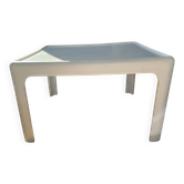 Table basse space age en polyuréthane blanc, probablement Horn Collect