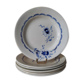 Set of 6 plates in earthenware iron earthenware