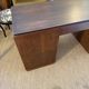 Art Deco desk in wood and walnut veneer.