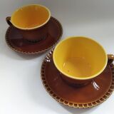 2 tasses à déjeuner Digoin Sarreguemines