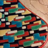 Old empty pocket Longwy mosaic model decoration by Maurice-Paul Chevallier