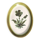 Gien oval dish Herbiers series