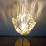 Amber and citrine draped globe table lamp dlg Murano