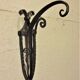 Pair of wall light era Art deco wrought iron & glass Maynadier