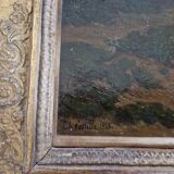 L. Emmanuel Postelle (active between 1831 and 1848) - Oil on canvas - Farm landscape - Signed