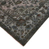 Hand-Knotted Carved Oriental 1970s 176 cm x 298 cm Grey Carpet