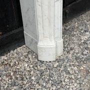 Louis XV style Carrara marble fireplace circa 1900