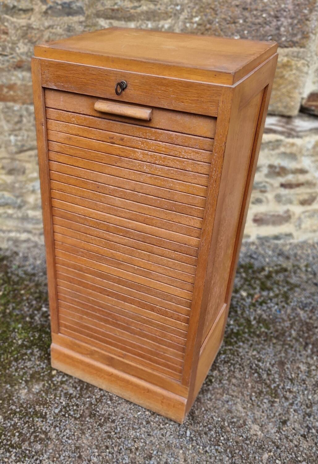 50s/60s curtain filing cabinet