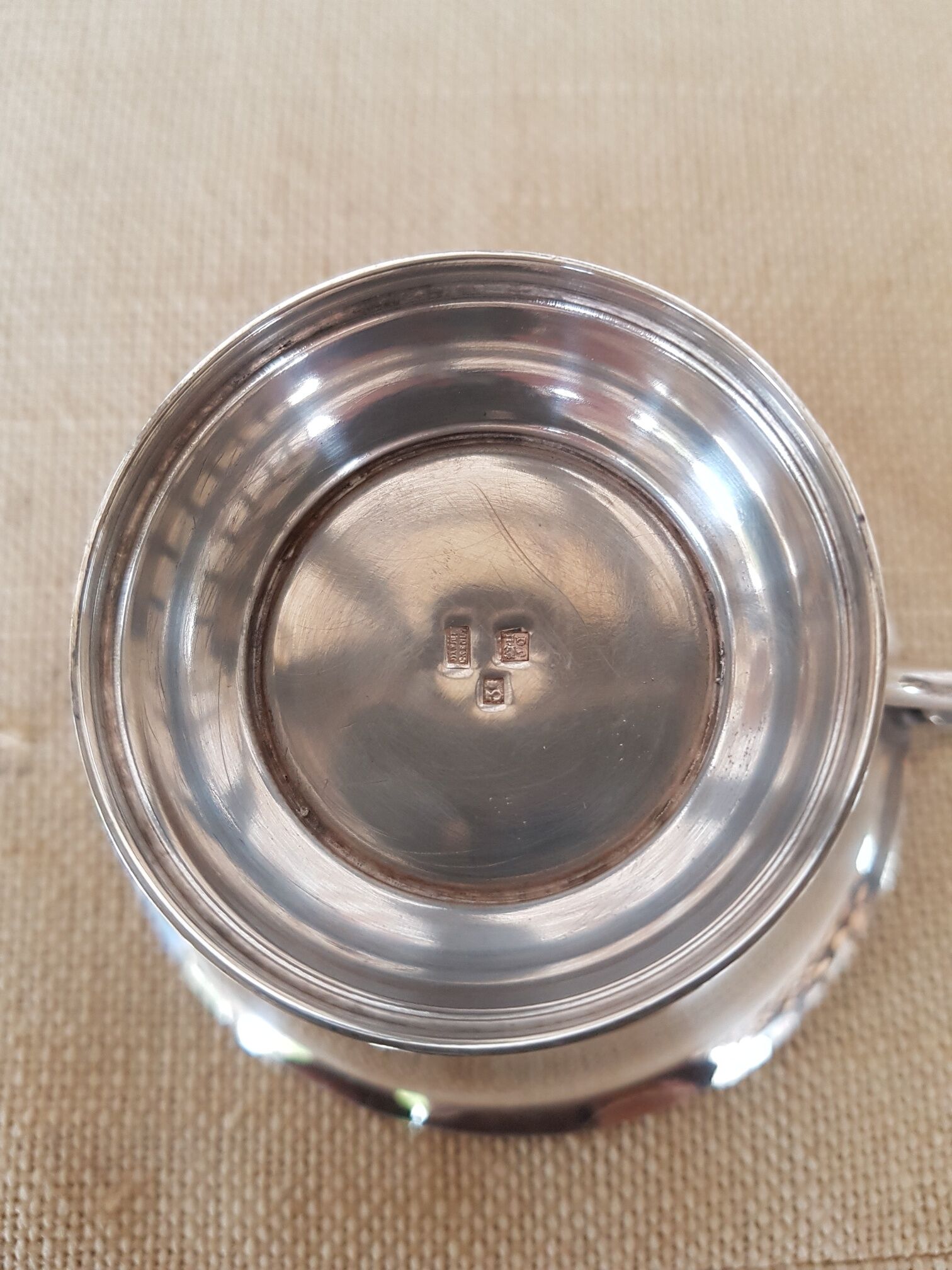 Silver metal birth cup