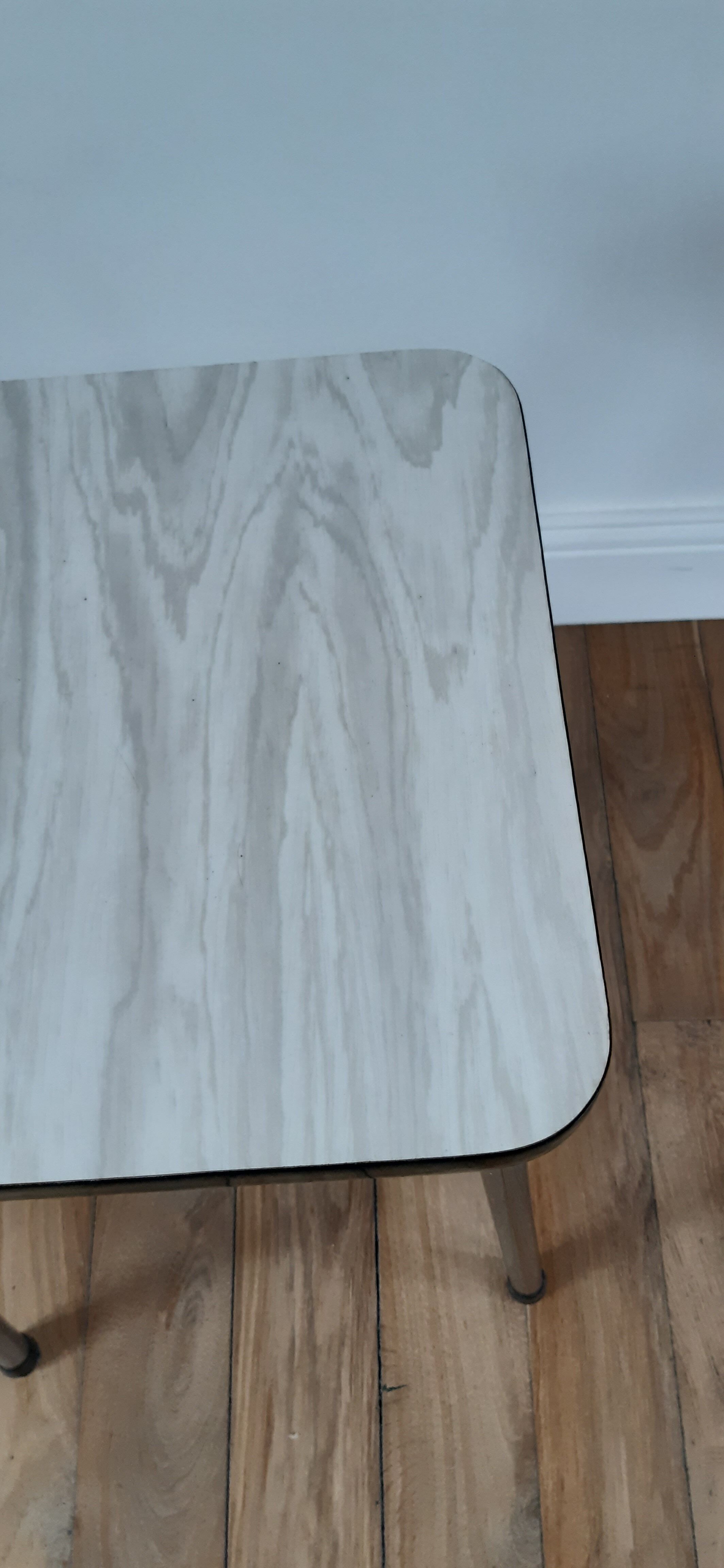 White marbled formica stool 70s