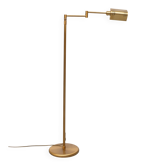 Lampe de sol à bras articulé en laiton Holtkoetter des années 1980, Allemagne