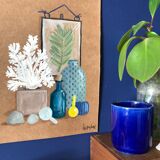 Original A5 painting on ceramics and curiosities paper by Coeur de voyou