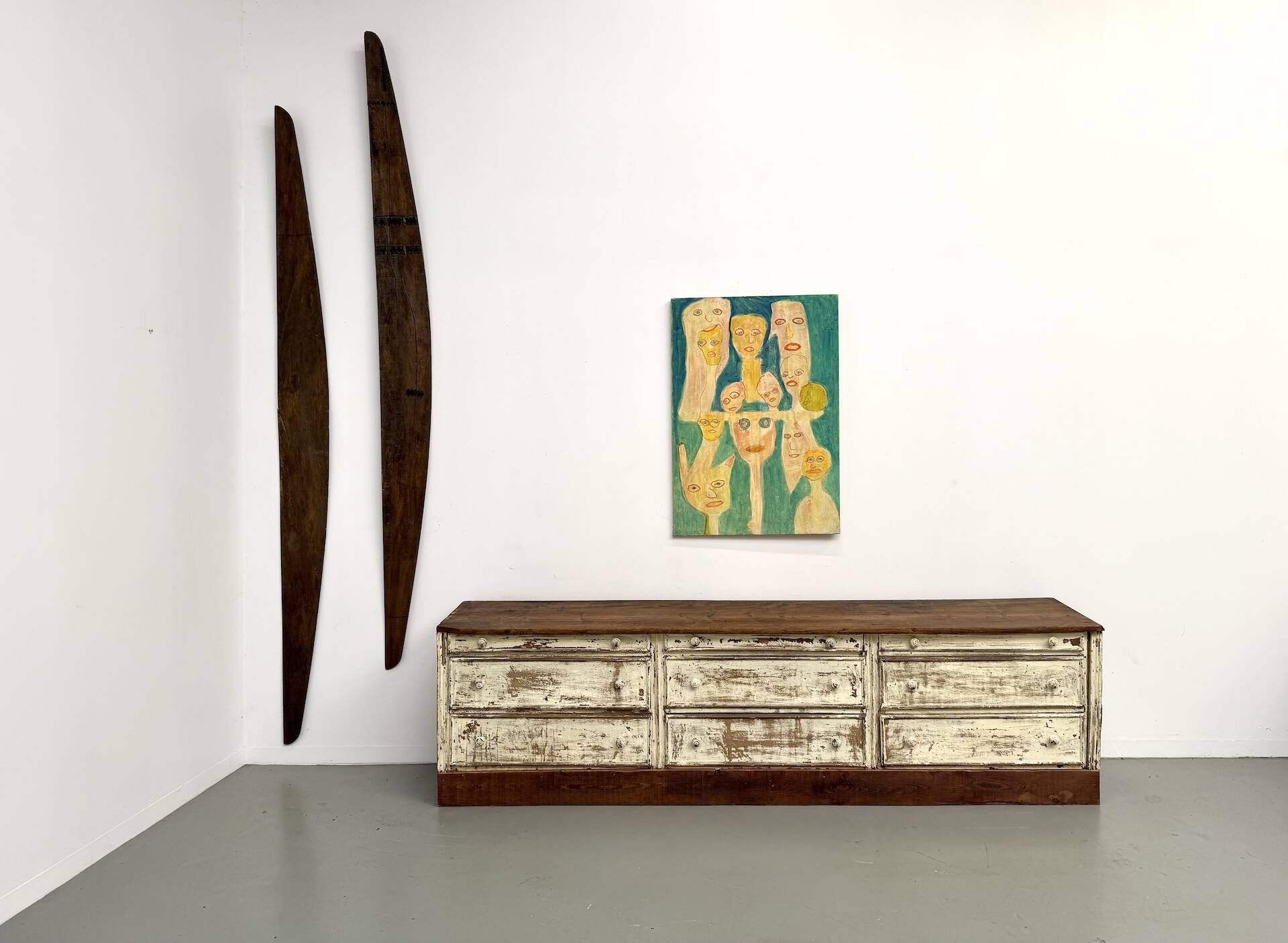 Large antique haberdashery cabinet, circa 1900