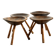 Tabouret de traite artisanal, lot de 4