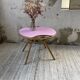 Vintage pink rattan coffee table