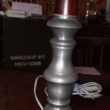 Tin and wood lamp