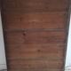 Louis Philippe fireplace mirror, old wood and stucco, mercury ice cream