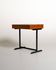 Teak writing desk with black metal structure, European production, 1960s