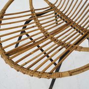 Rattan and metal armchair Rohe Noordwolde, Netherlands 1950s