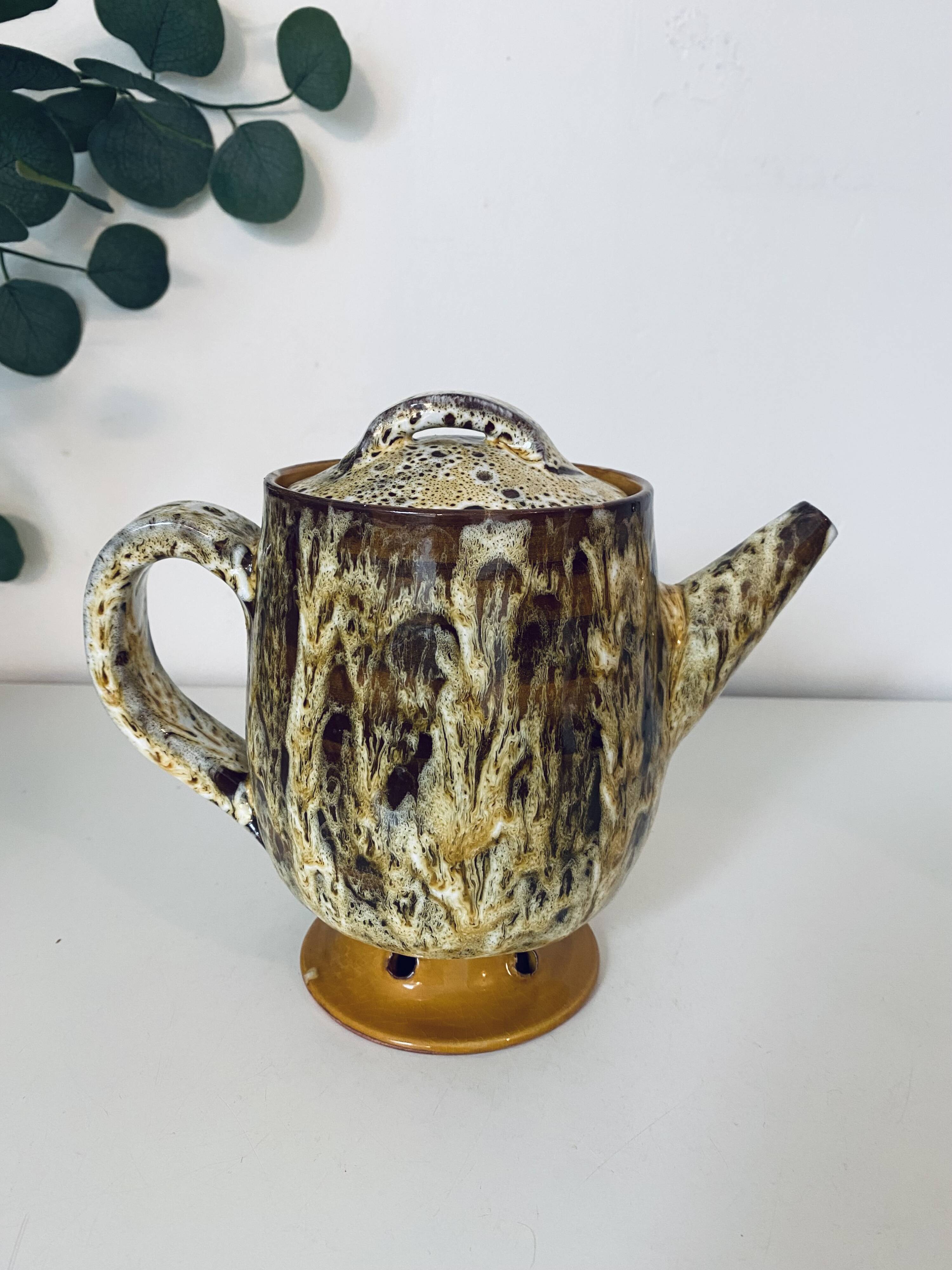 Vallauris coffee pot Francis Bongiovanni vintage brutalist 19cm