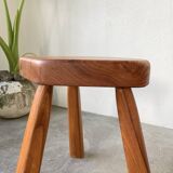 Flower coffee table set with elm tripod stools