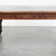 Bureau ancien en chêne anglais avec plateau en cuir