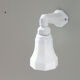 Wall lamp gooseneck porcelain ceramic tulip opaline glass white