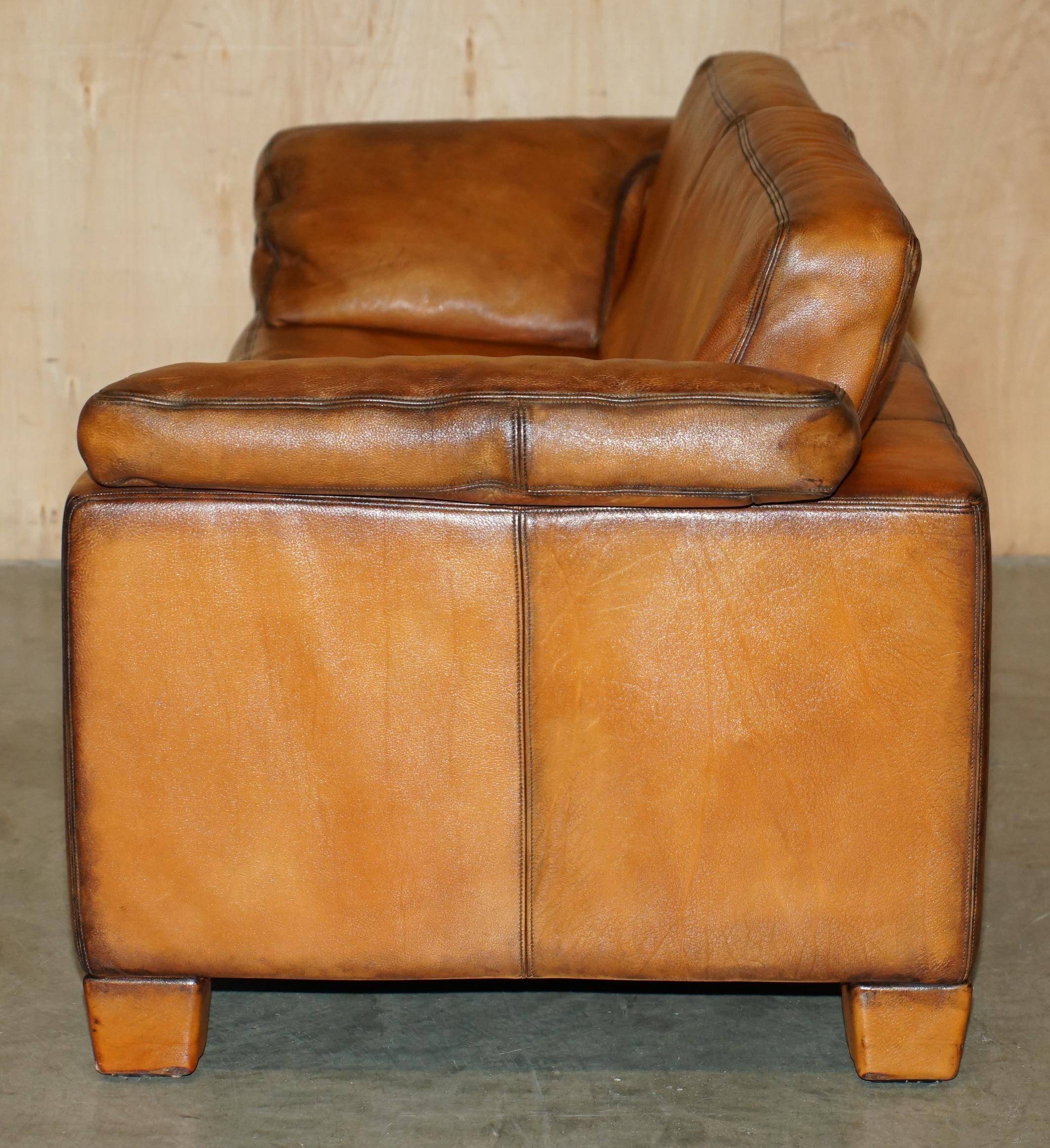 Three-seater sofa De Sede DS17 in restored leather.