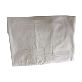 Old white sheet several rows of days lapel monogram