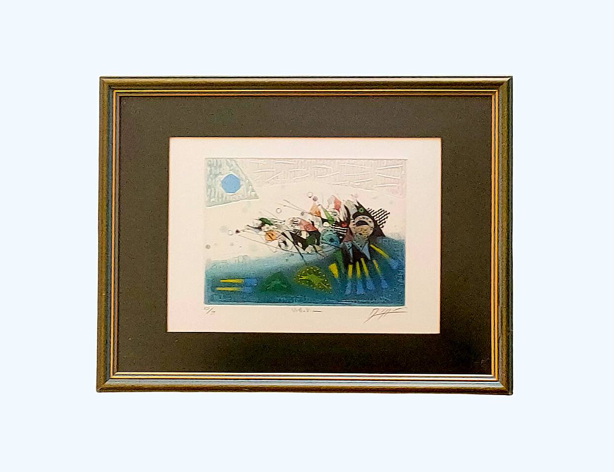 Tableau georges dussau (1947) - gravure 6/99 sur papier gaufré, «vibration»